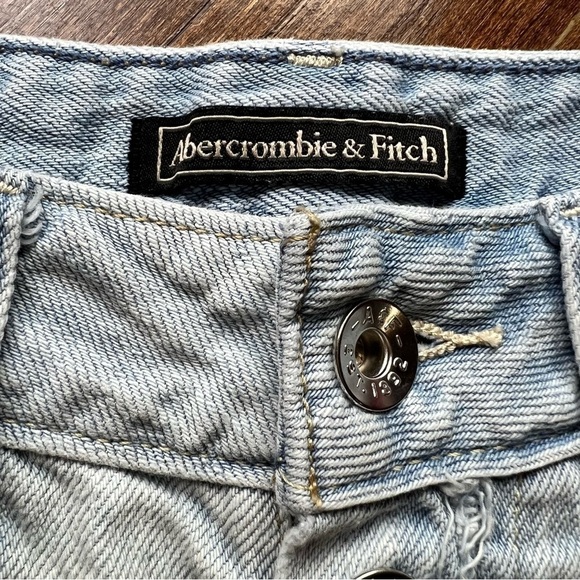 Abercrombie & Fitch Shorts Size 25 Button Fly Cut Off Ripped Women’s Juniors - Picture 3 of 11